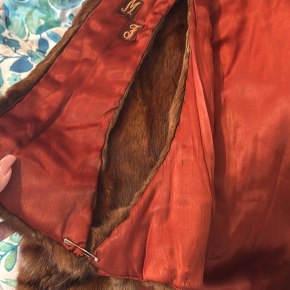 Gorgeous Brown Fur Coat GEORGE BENIOFF Oakland Reno San Francisco Sz L Shawl - Picture 8 of 12